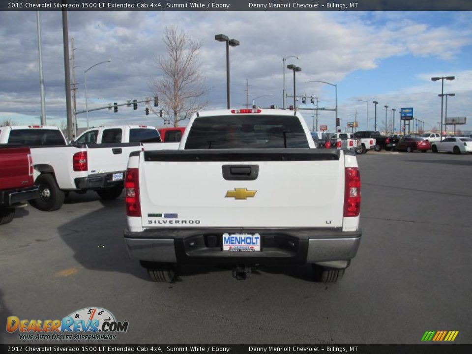 2012 Chevrolet Silverado 1500 LT Extended Cab 4x4 Summit White / Ebony Photo #4