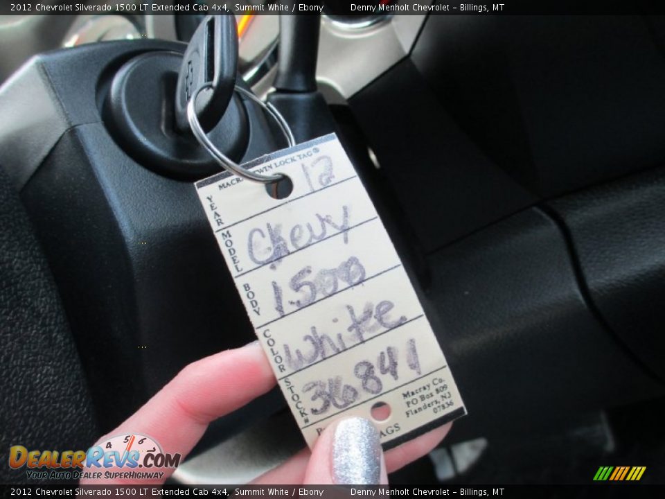 2012 Chevrolet Silverado 1500 LT Extended Cab 4x4 Summit White / Ebony Photo #13