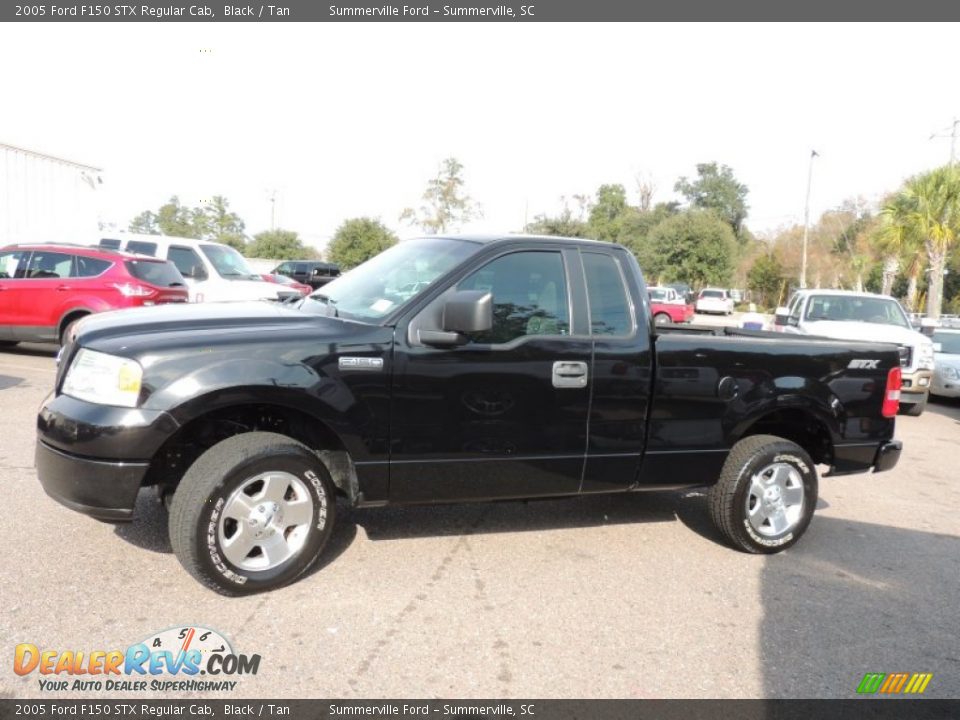2005 Ford F150 STX Regular Cab Black / Tan Photo #2