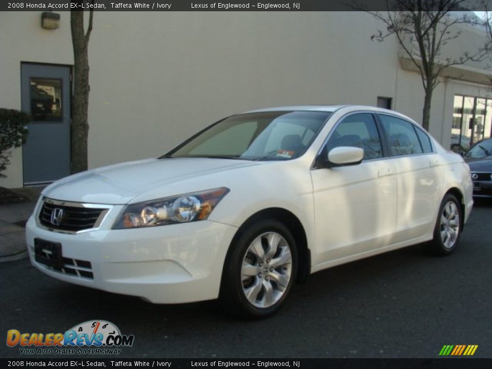 2008 Honda Accord EX-L Sedan Taffeta White / Ivory Photo #1