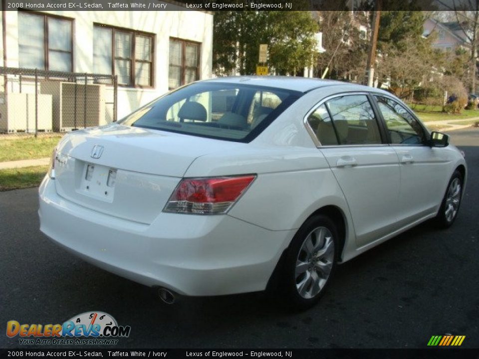 2008 Honda Accord EX-L Sedan Taffeta White / Ivory Photo #4