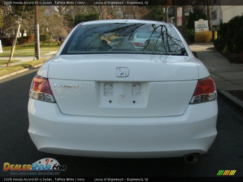 2008 Honda Accord EX-L Sedan Taffeta White / Ivory Photo #5