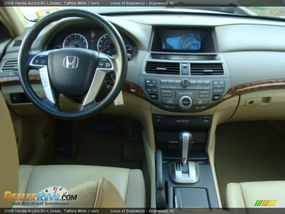 2008 Honda Accord EX-L Sedan Taffeta White / Ivory Photo #11