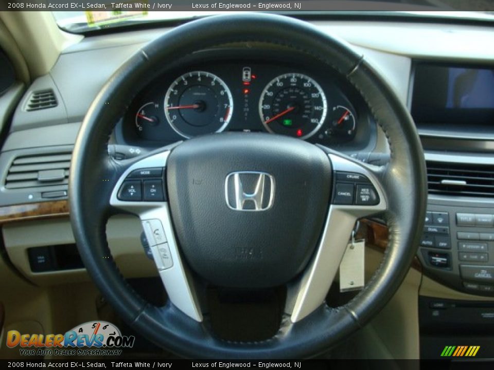 2008 Honda Accord EX-L Sedan Taffeta White / Ivory Photo #12