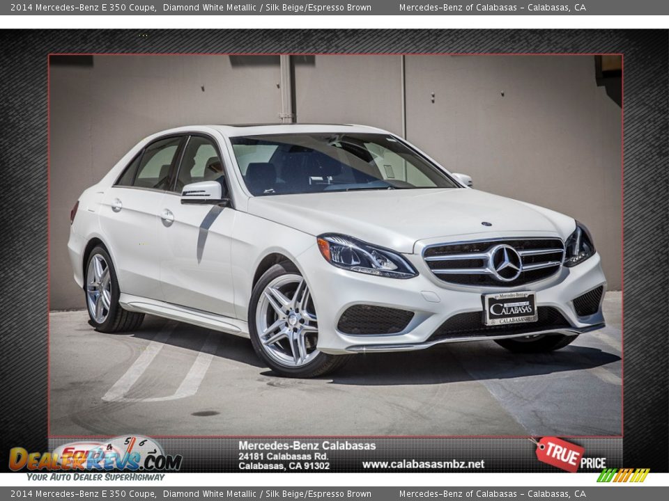 2014 Mercedes-Benz E 350 Coupe Diamond White Metallic / Silk Beige/Espresso Brown Photo #1