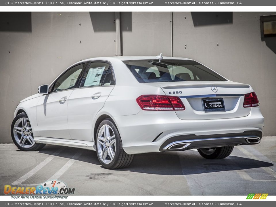 2014 Mercedes-Benz E 350 Coupe Diamond White Metallic / Silk Beige/Espresso Brown Photo #2