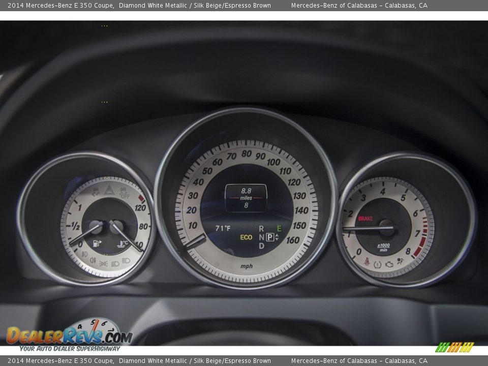 2014 Mercedes-Benz E 350 Coupe Diamond White Metallic / Silk Beige/Espresso Brown Photo #6