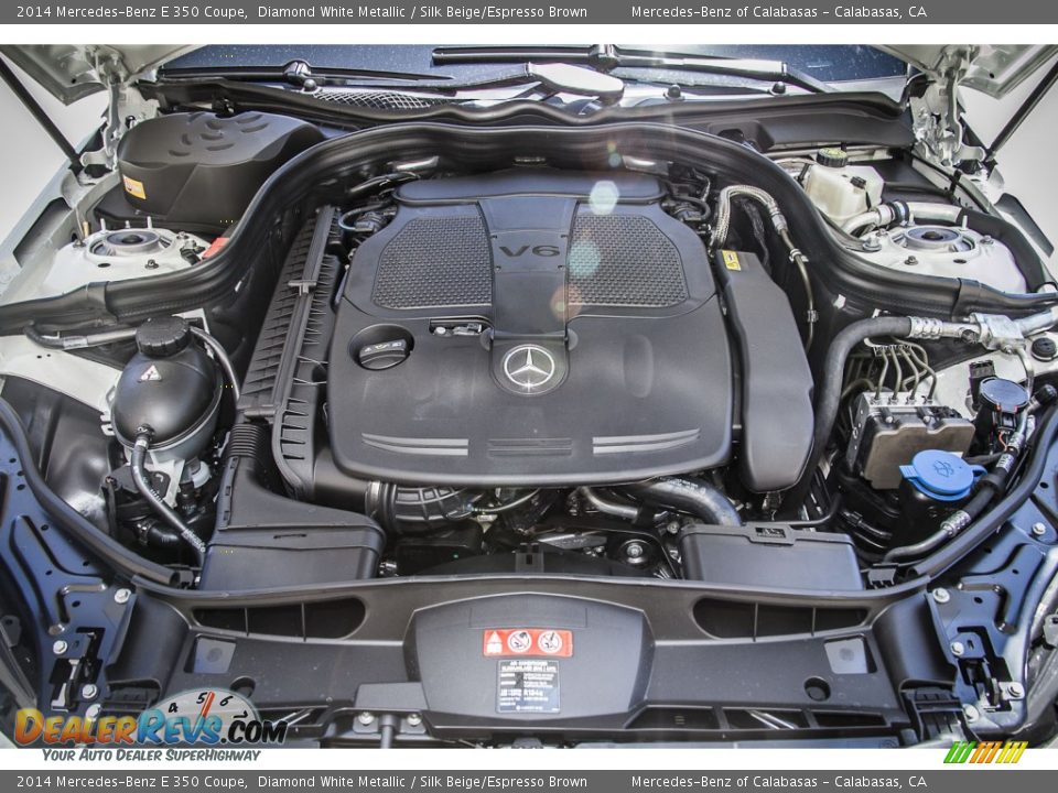 2014 Mercedes-Benz E 350 Coupe Diamond White Metallic / Silk Beige/Espresso Brown Photo #9