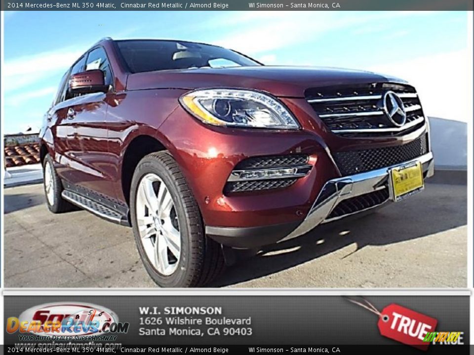 2014 Mercedes-Benz ML 350 4Matic Cinnabar Red Metallic / Almond Beige Photo #1