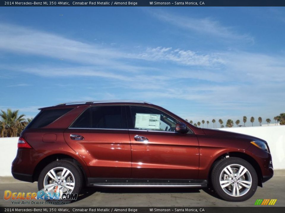 2014 Mercedes-Benz ML 350 4Matic Cinnabar Red Metallic / Almond Beige Photo #3