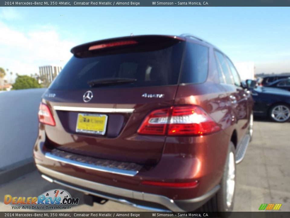 2014 Mercedes-Benz ML 350 4Matic Cinnabar Red Metallic / Almond Beige Photo #4