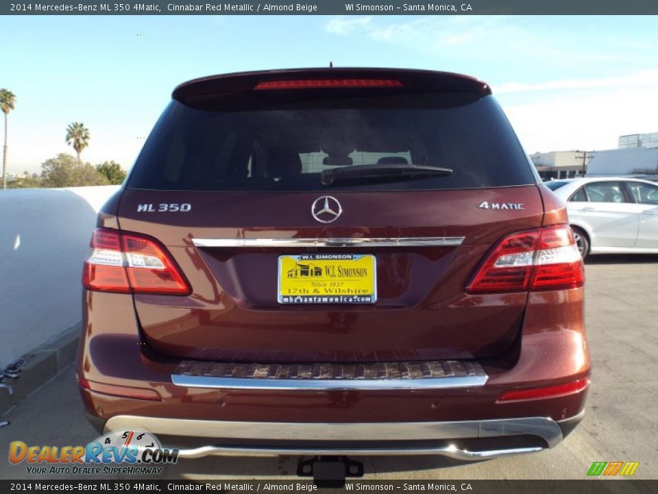 2014 Mercedes-Benz ML 350 4Matic Cinnabar Red Metallic / Almond Beige Photo #5