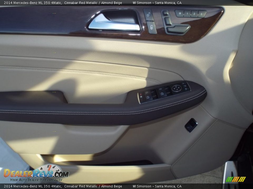 2014 Mercedes-Benz ML 350 4Matic Cinnabar Red Metallic / Almond Beige Photo #6