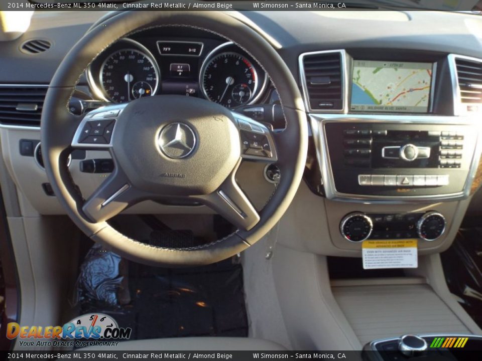 2014 Mercedes-Benz ML 350 4Matic Cinnabar Red Metallic / Almond Beige Photo #9