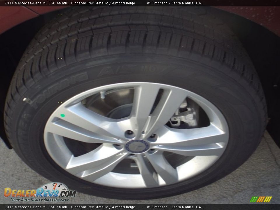 2014 Mercedes-Benz ML 350 4Matic Cinnabar Red Metallic / Almond Beige Photo #10