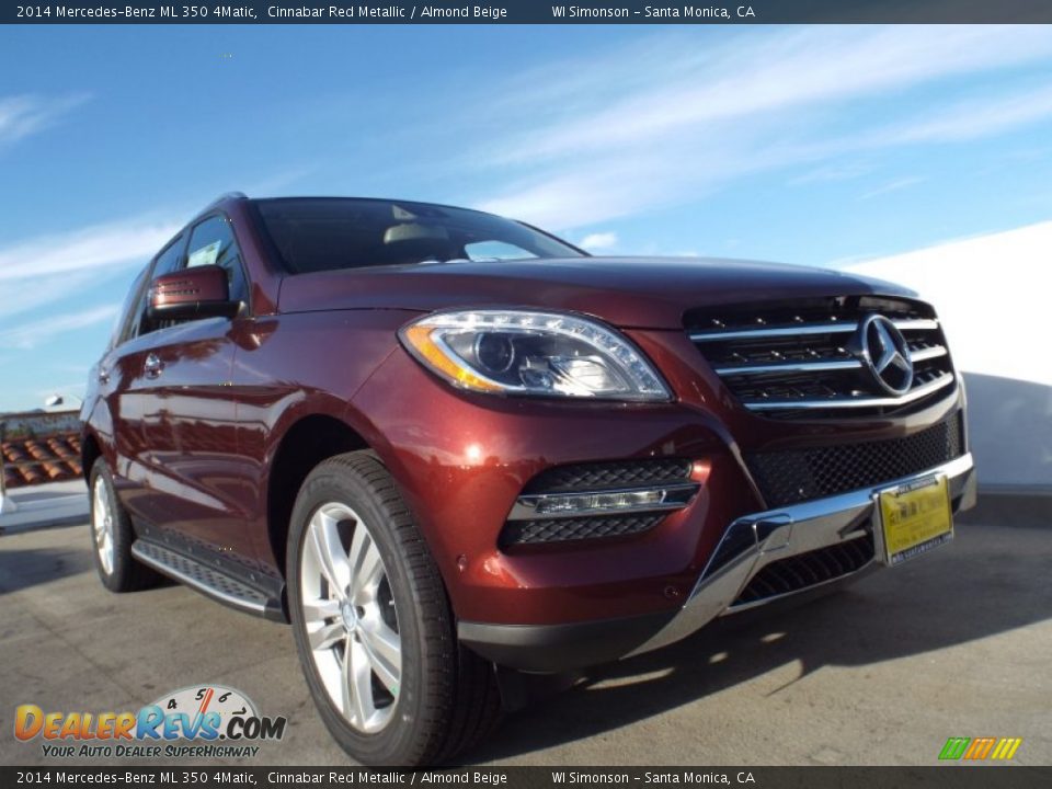 2014 Mercedes-Benz ML 350 4Matic Cinnabar Red Metallic / Almond Beige Photo #11