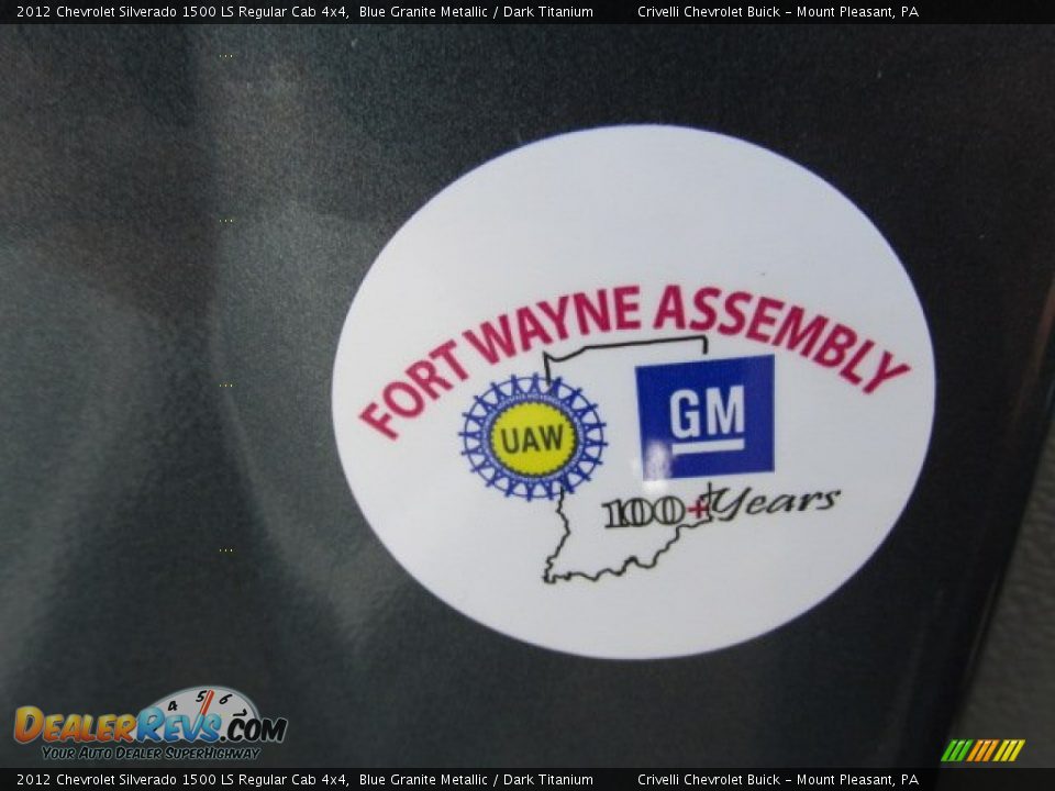 2012 Chevrolet Silverado 1500 LS Regular Cab 4x4 Blue Granite Metallic / Dark Titanium Photo #26