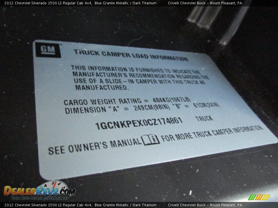 2012 Chevrolet Silverado 1500 LS Regular Cab 4x4 Blue Granite Metallic / Dark Titanium Photo #29