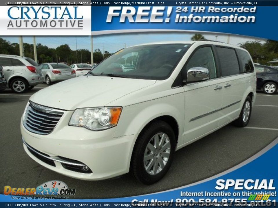 2012 Chrysler Town & Country Touring - L Stone White / Dark Frost Beige/Medium Frost Beige Photo #1