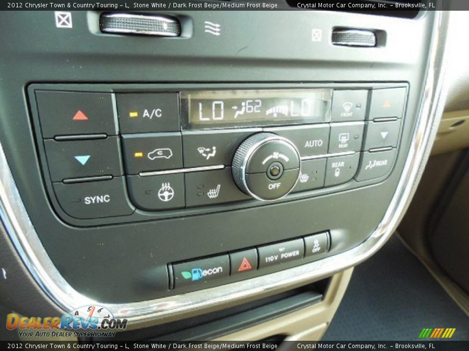 2012 Chrysler Town & Country Touring - L Stone White / Dark Frost Beige/Medium Frost Beige Photo #22