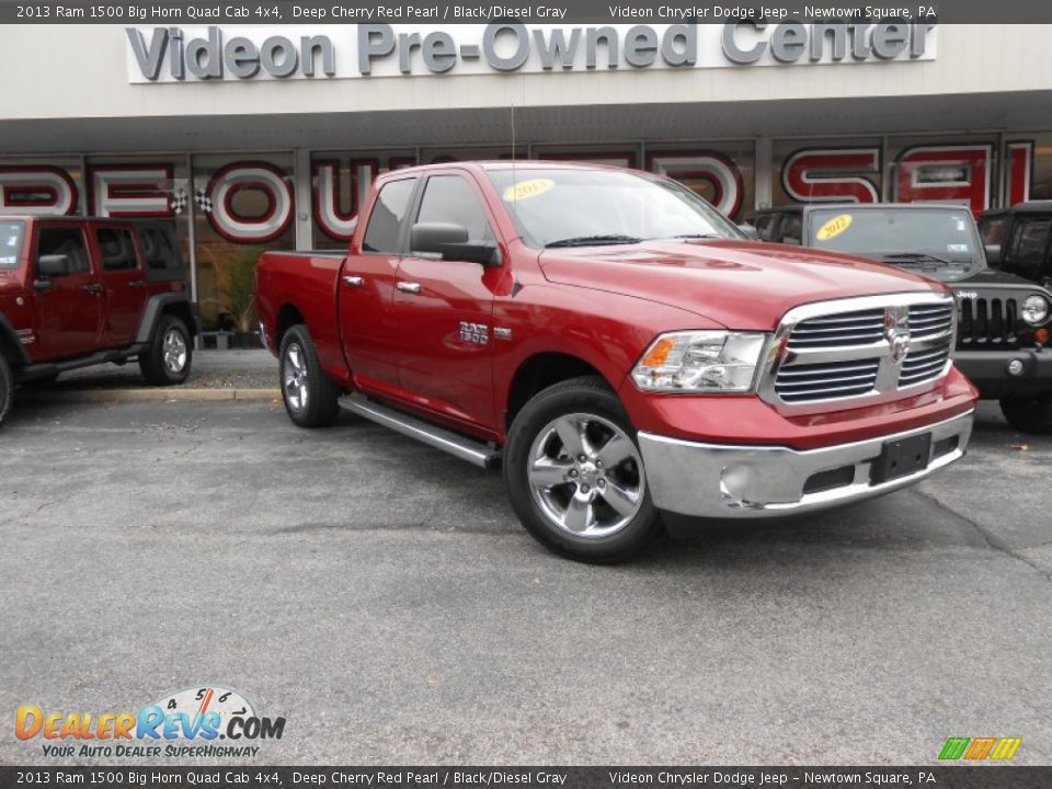 2013 Ram 1500 Big Horn Quad Cab 4x4 Deep Cherry Red Pearl / Black/Diesel Gray Photo #1