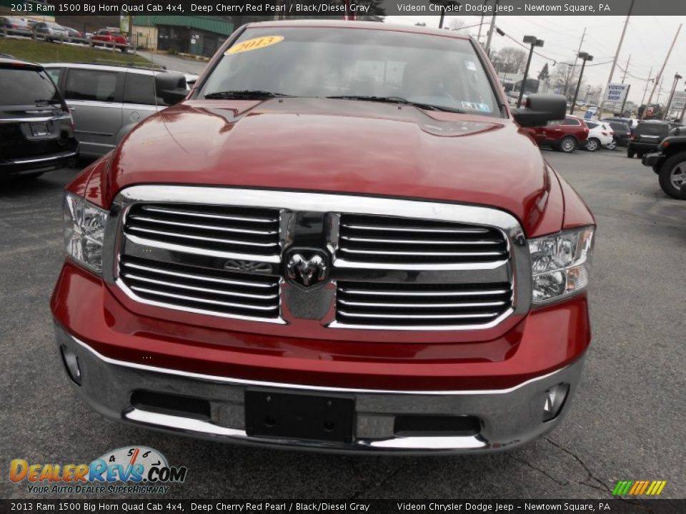 2013 Ram 1500 Big Horn Quad Cab 4x4 Deep Cherry Red Pearl / Black/Diesel Gray Photo #2