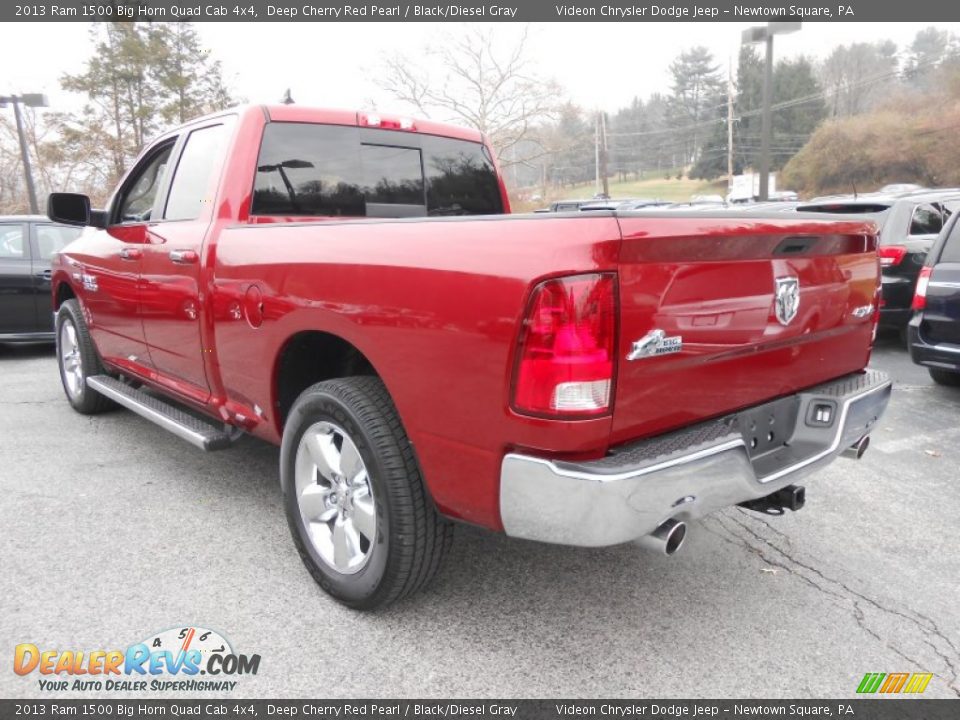 2013 Ram 1500 Big Horn Quad Cab 4x4 Deep Cherry Red Pearl / Black/Diesel Gray Photo #5