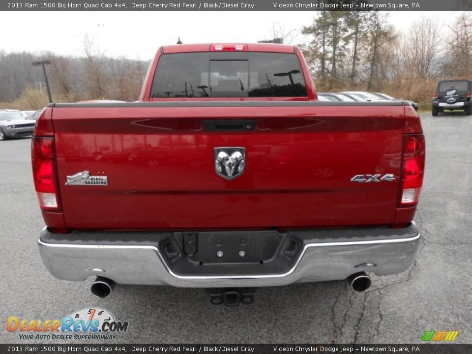2013 Ram 1500 Big Horn Quad Cab 4x4 Deep Cherry Red Pearl / Black/Diesel Gray Photo #6