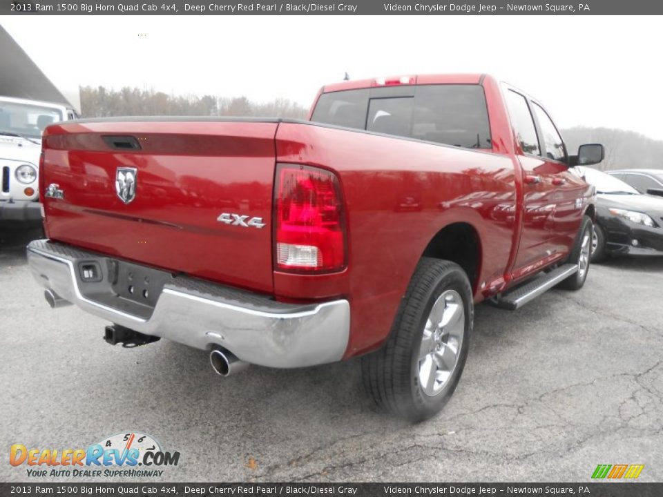 2013 Ram 1500 Big Horn Quad Cab 4x4 Deep Cherry Red Pearl / Black/Diesel Gray Photo #7