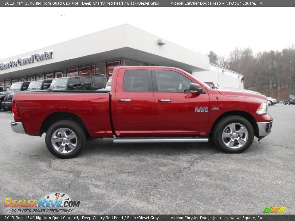 2013 Ram 1500 Big Horn Quad Cab 4x4 Deep Cherry Red Pearl / Black/Diesel Gray Photo #8