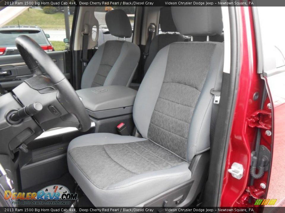 2013 Ram 1500 Big Horn Quad Cab 4x4 Deep Cherry Red Pearl / Black/Diesel Gray Photo #11