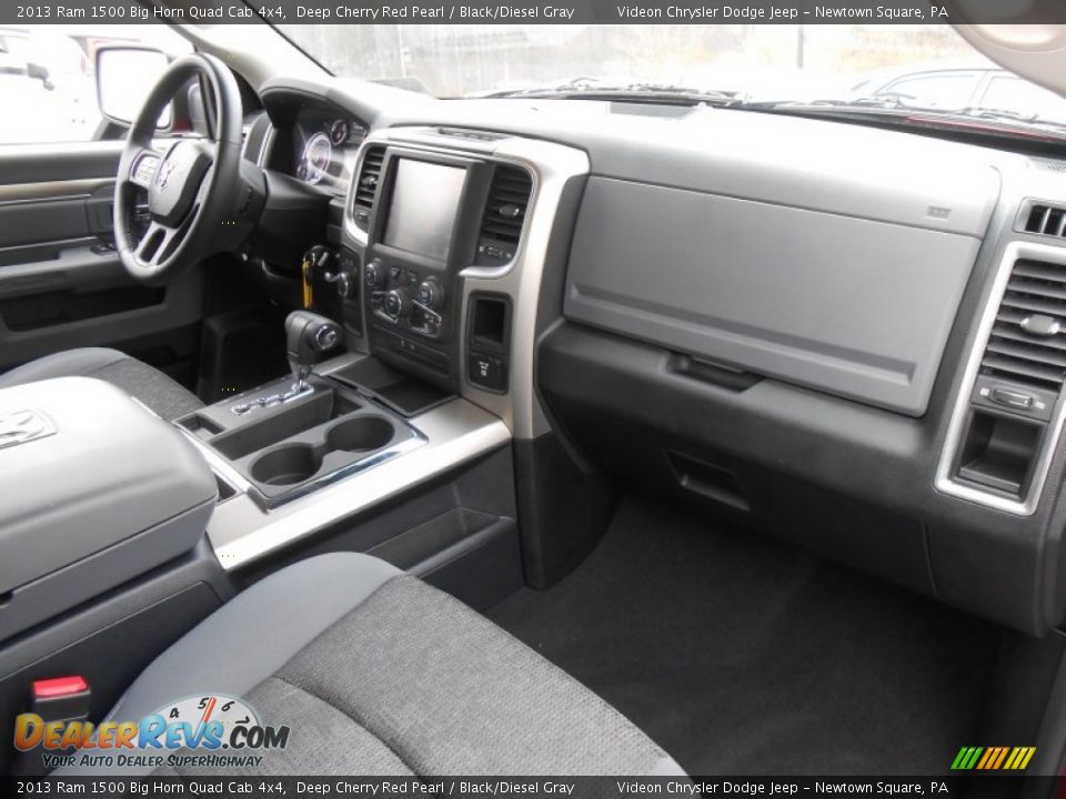 2013 Ram 1500 Big Horn Quad Cab 4x4 Deep Cherry Red Pearl / Black/Diesel Gray Photo #12