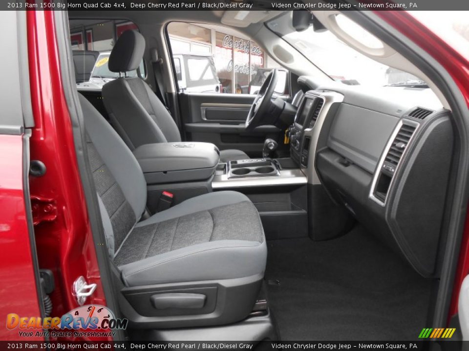 2013 Ram 1500 Big Horn Quad Cab 4x4 Deep Cherry Red Pearl / Black/Diesel Gray Photo #13