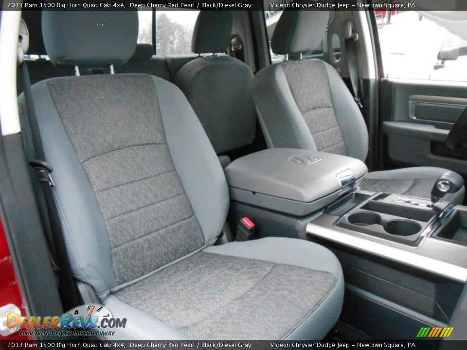 2013 Ram 1500 Big Horn Quad Cab 4x4 Deep Cherry Red Pearl / Black/Diesel Gray Photo #14
