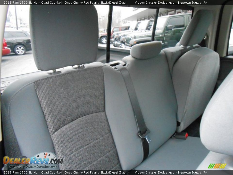 2013 Ram 1500 Big Horn Quad Cab 4x4 Deep Cherry Red Pearl / Black/Diesel Gray Photo #15