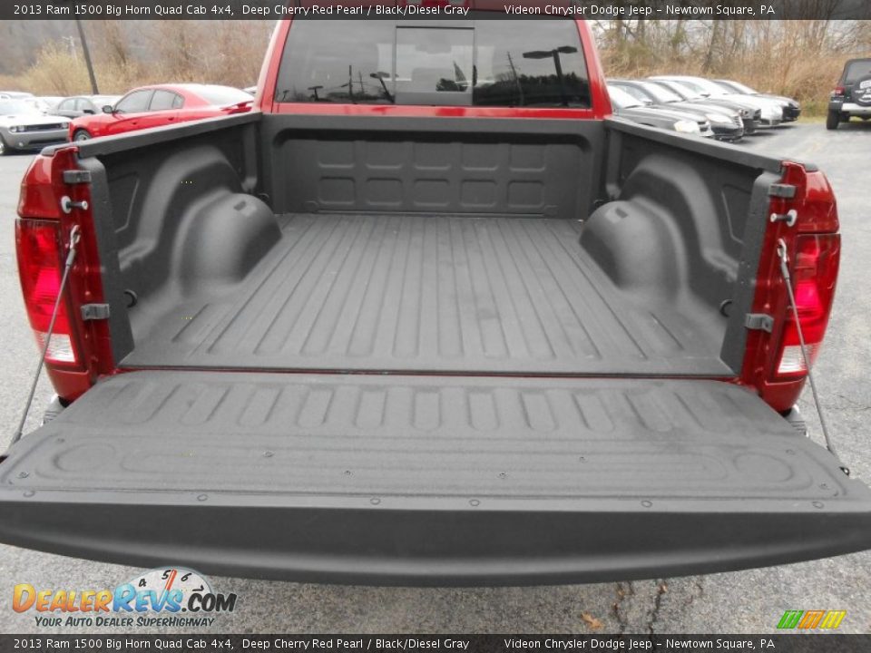 2013 Ram 1500 Big Horn Quad Cab 4x4 Deep Cherry Red Pearl / Black/Diesel Gray Photo #16