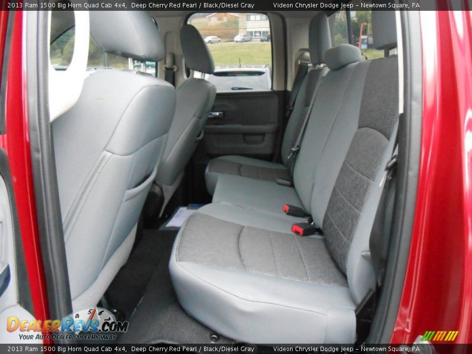 2013 Ram 1500 Big Horn Quad Cab 4x4 Deep Cherry Red Pearl / Black/Diesel Gray Photo #17