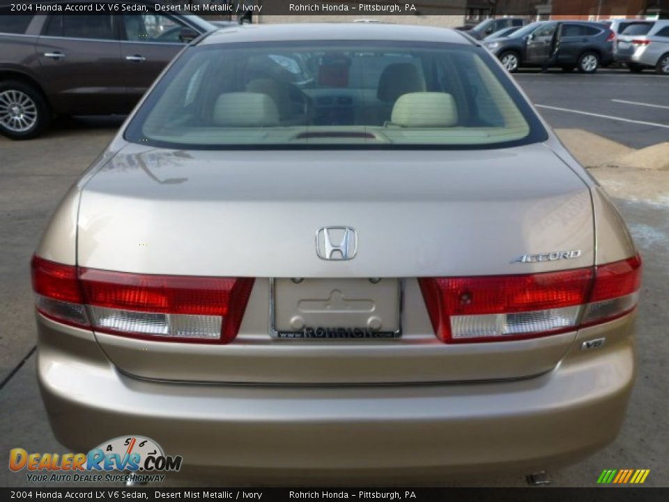 2004 Honda Accord LX V6 Sedan Desert Mist Metallic / Ivory Photo #11