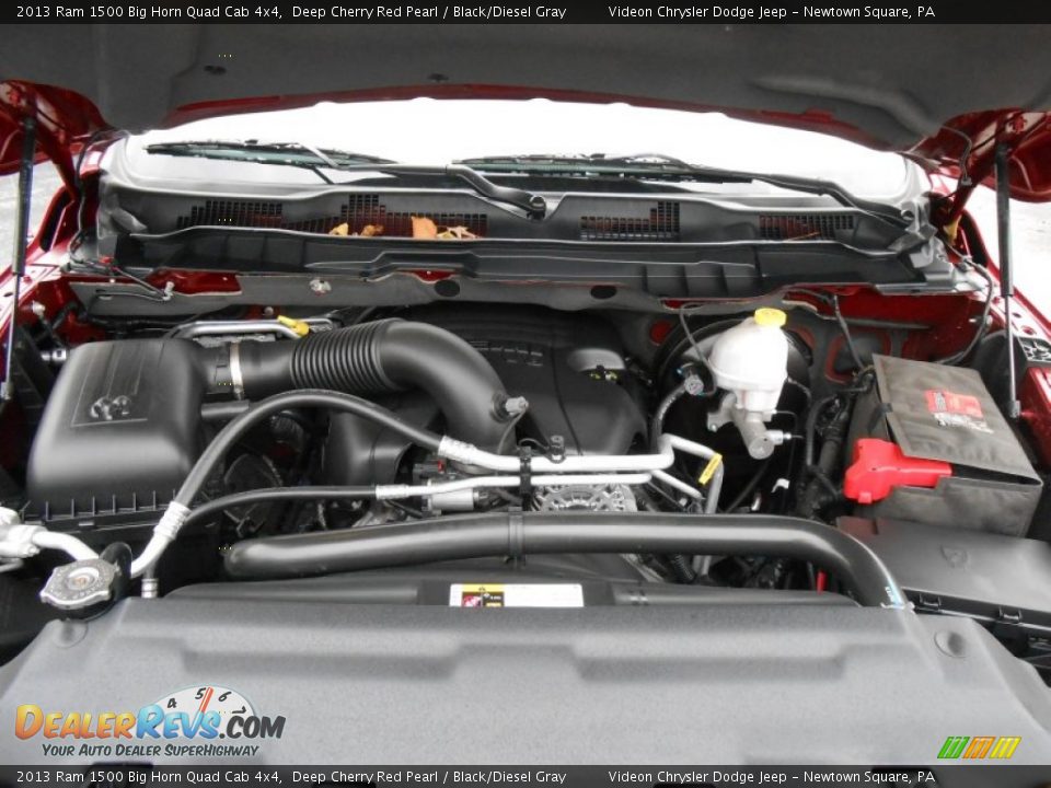 2013 Ram 1500 Big Horn Quad Cab 4x4 Deep Cherry Red Pearl / Black/Diesel Gray Photo #20