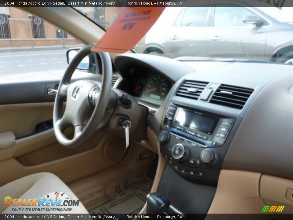 2004 Honda Accord LX V6 Sedan Desert Mist Metallic / Ivory Photo #15