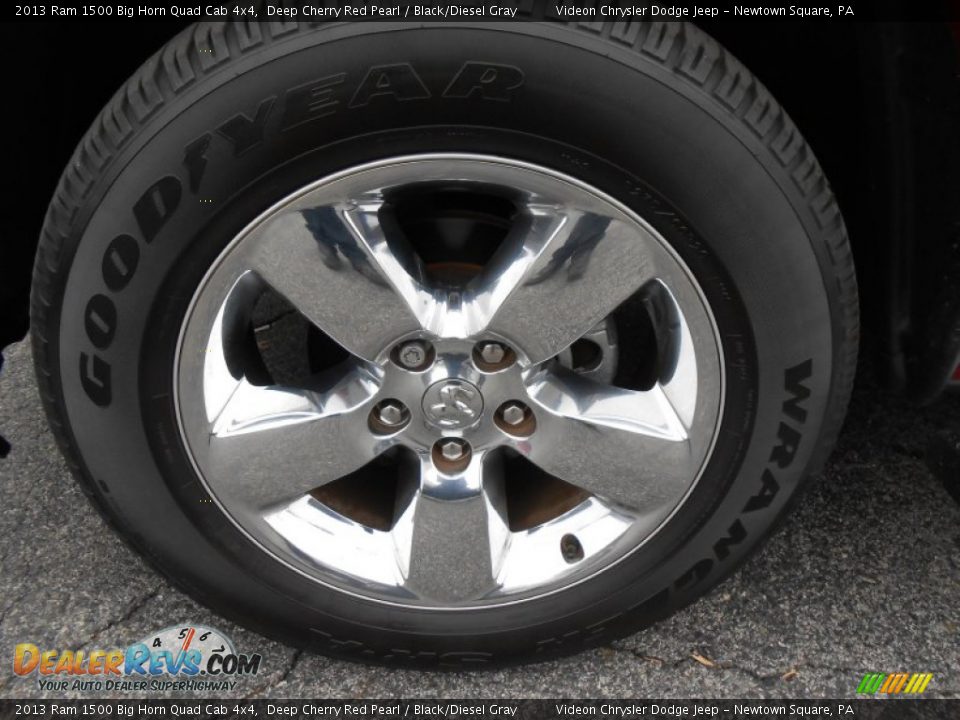 2013 Ram 1500 Big Horn Quad Cab 4x4 Deep Cherry Red Pearl / Black/Diesel Gray Photo #21