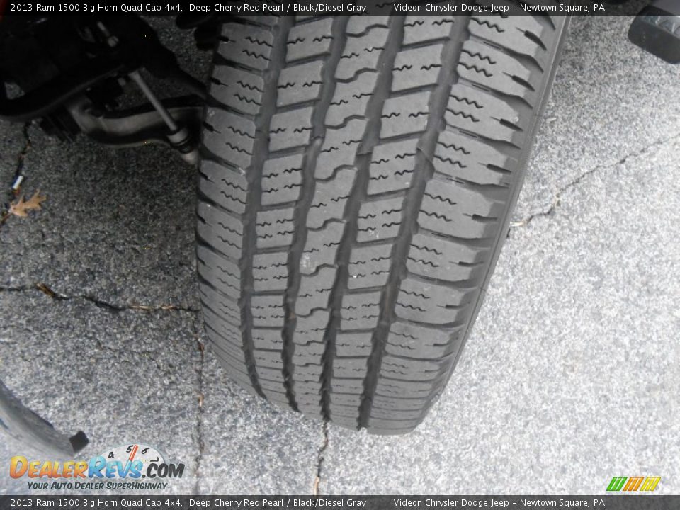 2013 Ram 1500 Big Horn Quad Cab 4x4 Deep Cherry Red Pearl / Black/Diesel Gray Photo #22