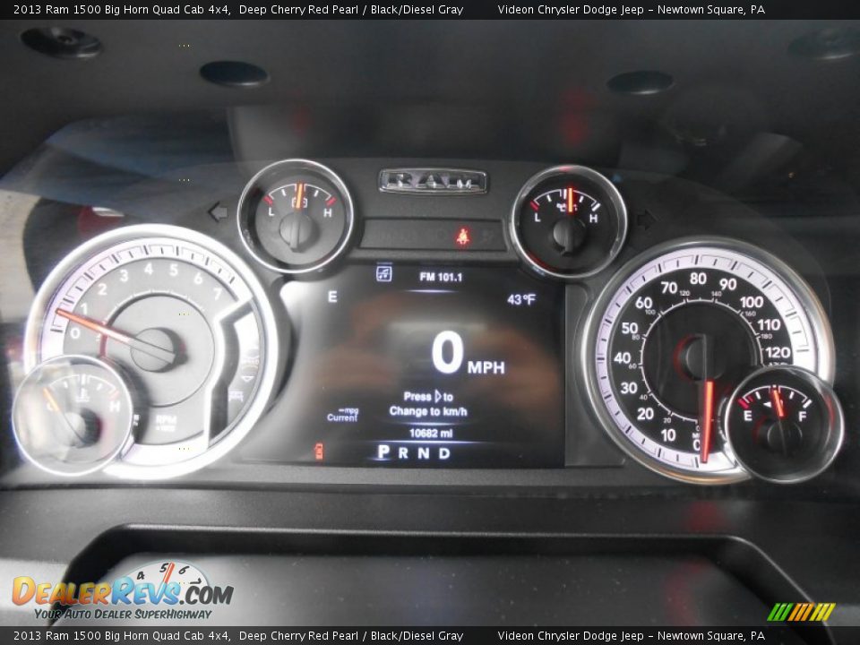 2013 Ram 1500 Big Horn Quad Cab 4x4 Deep Cherry Red Pearl / Black/Diesel Gray Photo #25