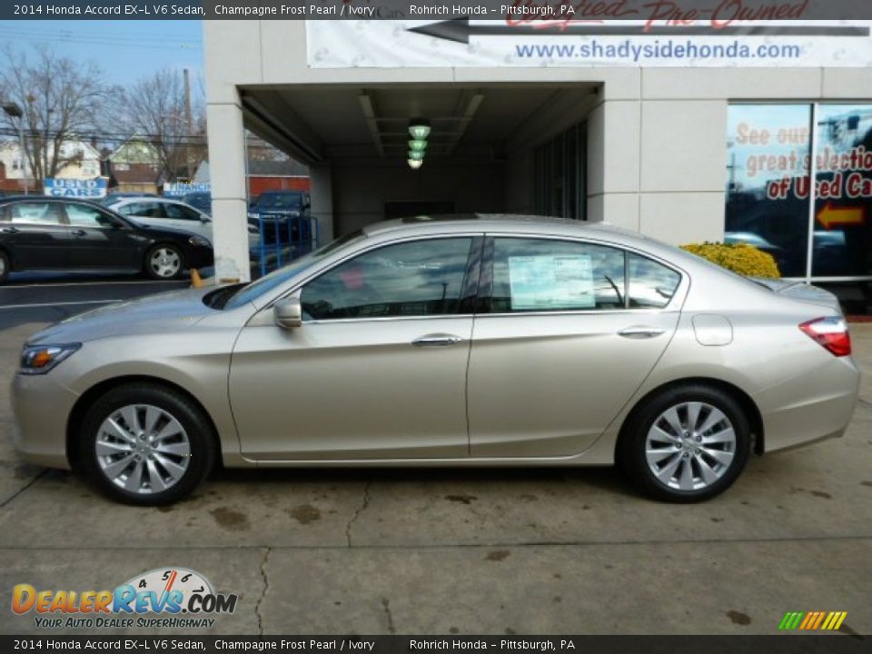 2014 Honda Accord EX-L V6 Sedan Champagne Frost Pearl / Ivory Photo #2