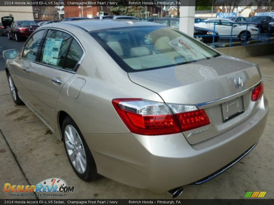 2014 Honda Accord EX-L V6 Sedan Champagne Frost Pearl / Ivory Photo #3