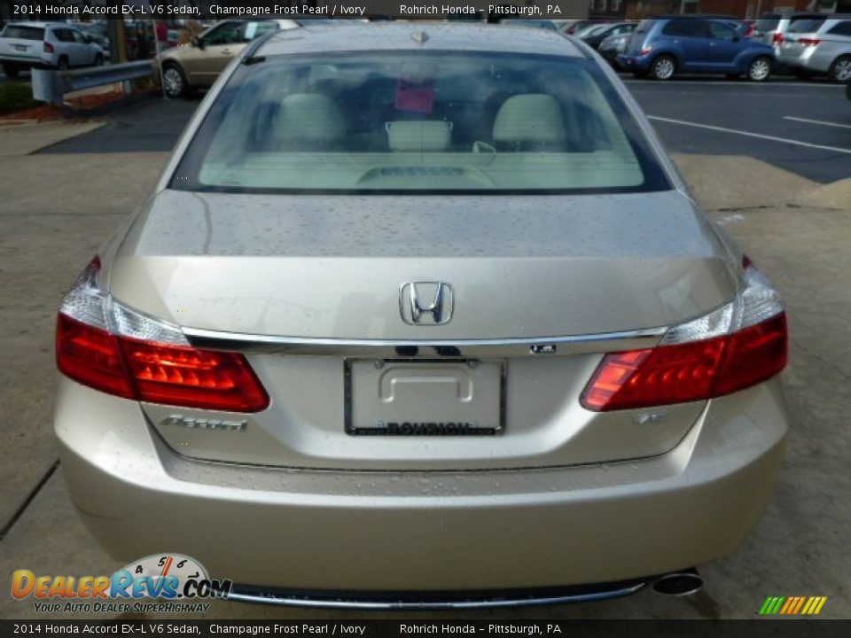 2014 Honda Accord EX-L V6 Sedan Champagne Frost Pearl / Ivory Photo #4