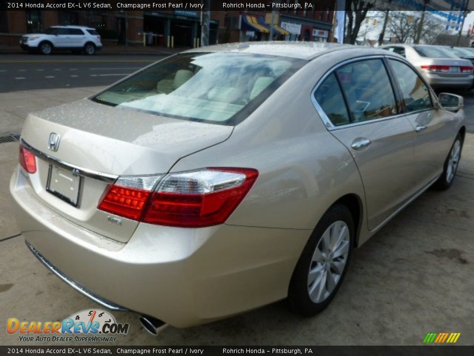 2014 Honda Accord EX-L V6 Sedan Champagne Frost Pearl / Ivory Photo #5