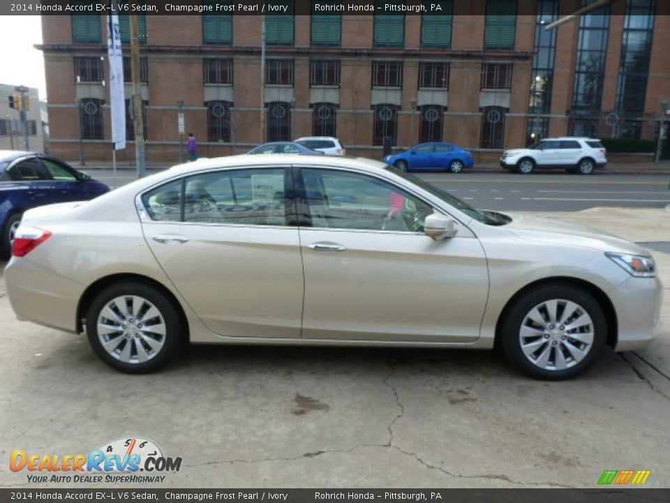 2014 Honda Accord EX-L V6 Sedan Champagne Frost Pearl / Ivory Photo #6