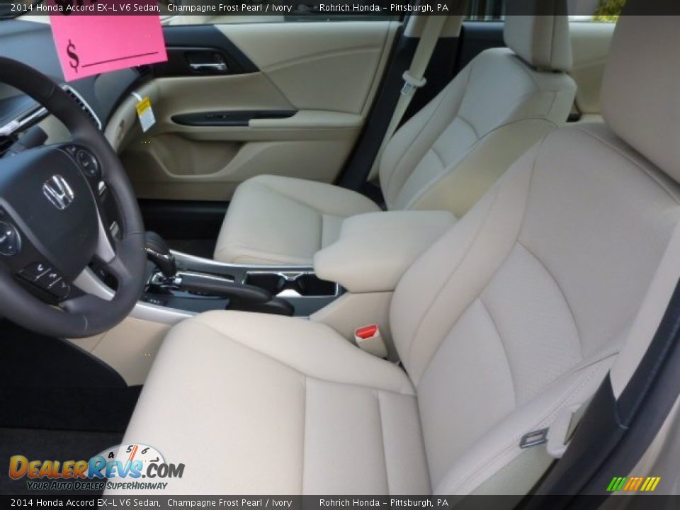 2014 Honda Accord EX-L V6 Sedan Champagne Frost Pearl / Ivory Photo #12