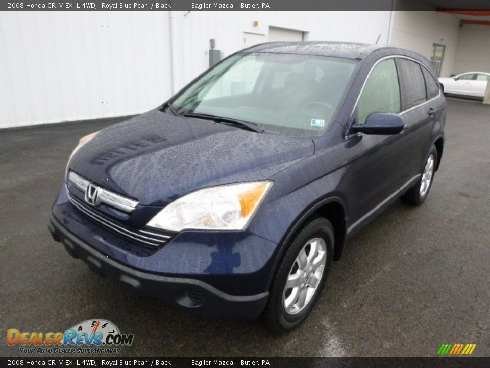 2008 Honda CR-V EX-L 4WD Royal Blue Pearl / Black Photo #2